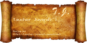 Taucher Juvenál névjegykártya